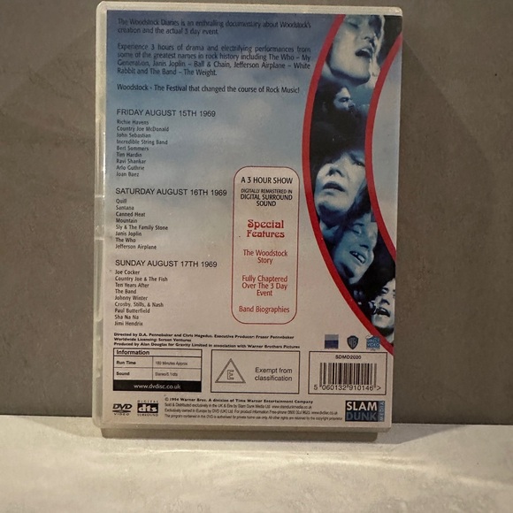 Woodstock Diaries DVD Day by Day Three Hour Show - Picture 2 of 3